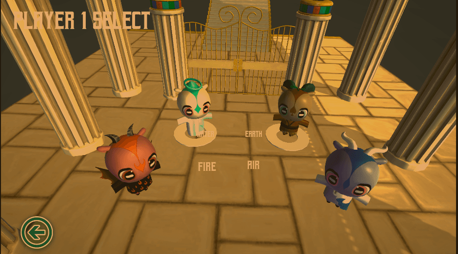 Ballelujah character select screen showing 4 coloured Nomad pawns
